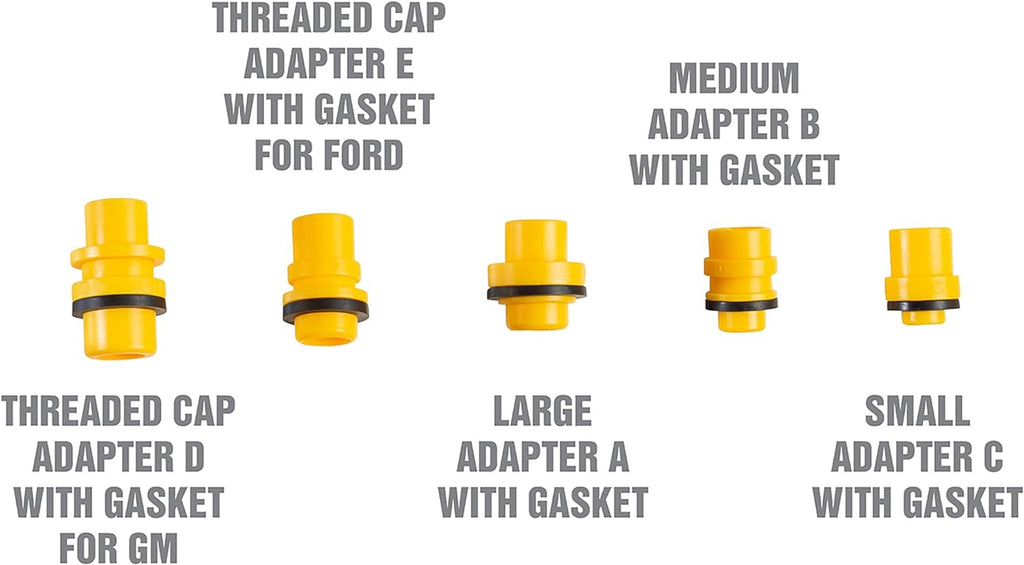 87009 No-Spill Coolant Filling Plastic Funnel Kit | Universal Radiator Funnel for Auto Mechanics | Adapters Help Funnel Fit the Radiator of Most Every Consumer Vehicle | White
