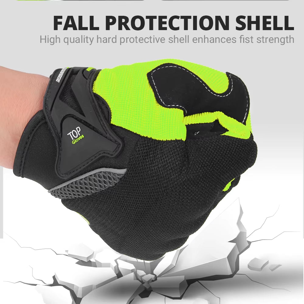 Motorbike Breathable Racing Glove Motorcycle Full Finger Gloves Motocross Motorbike Breath Mesh Touch Screen Racing Glove