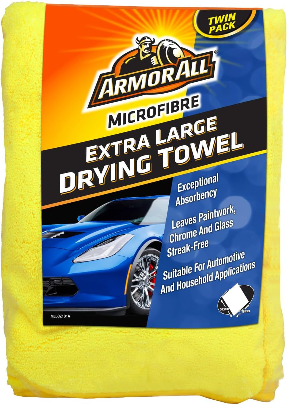 Car Cleaning Kit, Microfibre Drying Towel, Set of 2