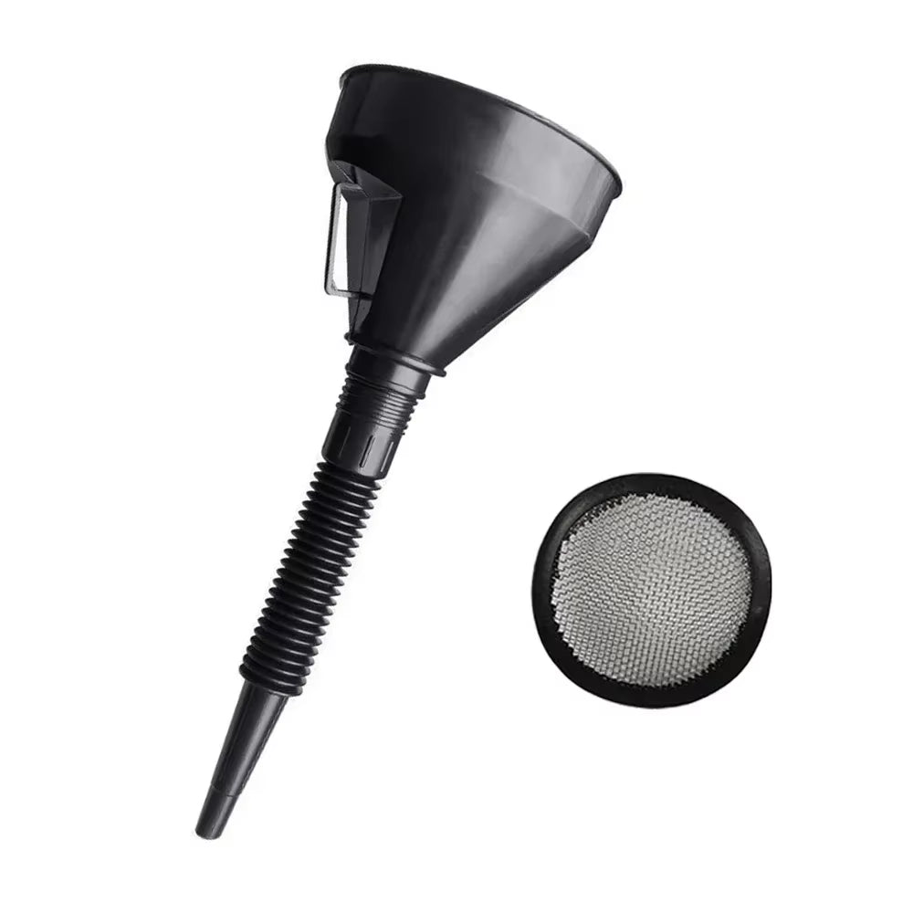 Car Refueling Funnel Detachable Spill-Proof Refueling Hose with Long Mouth Funnel Motorcycle Refueling Engine Oil Funnel Tools